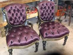 Pair "Pottier & Stymus" Victorian Side Chairs