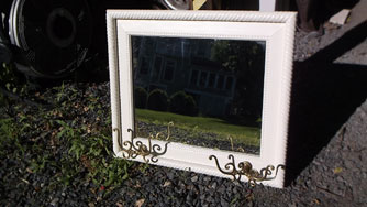 Mirrored Wall Hung Hat Rack