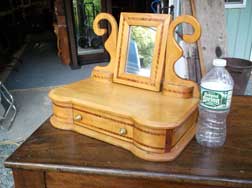 Inlaid Dresser Top Shaving Mirror