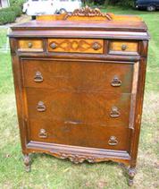 Circa 1910 Tall Dresser restored BEFORE