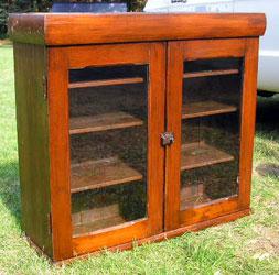 Early Pine Hanging Cupboard, stripped and refinished.