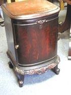 Small Mahogany Sewing Cabinet stripped and refinished.