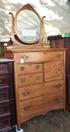 Over-sized Solid Oak Bonnet Chest with Mirror, stripped to natural golden oak and refinished  