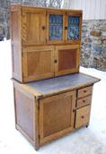 Solid Oak "Hoosier" Cabinet, Circa 1920