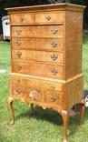 Tiger Maple Highboy dresser, circa 1900