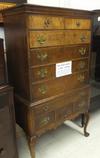 Tiger Maple Highboy dresser, circa 1900