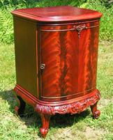 Small Mahogany Sewing Cabinet stripped and refinished.