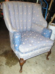 1950's era Wingback Arm Chair Repaired & Reupholstered