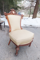 Reupholstered Renaissance Revival Side Chair