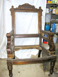 Reupholstered Victorian Arm Chair, Circa 1880