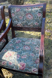 Restaurant chairs, refinished and reupholstered