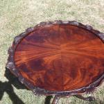 Fancy Flamed Mahogany Lamp Table