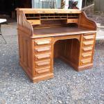 54" Oak Roll Top Desk